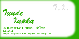 tunde kupka business card